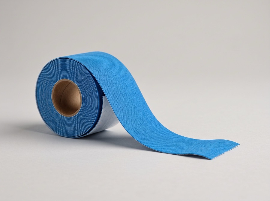 Roll of blue kinesiology arch support tape
